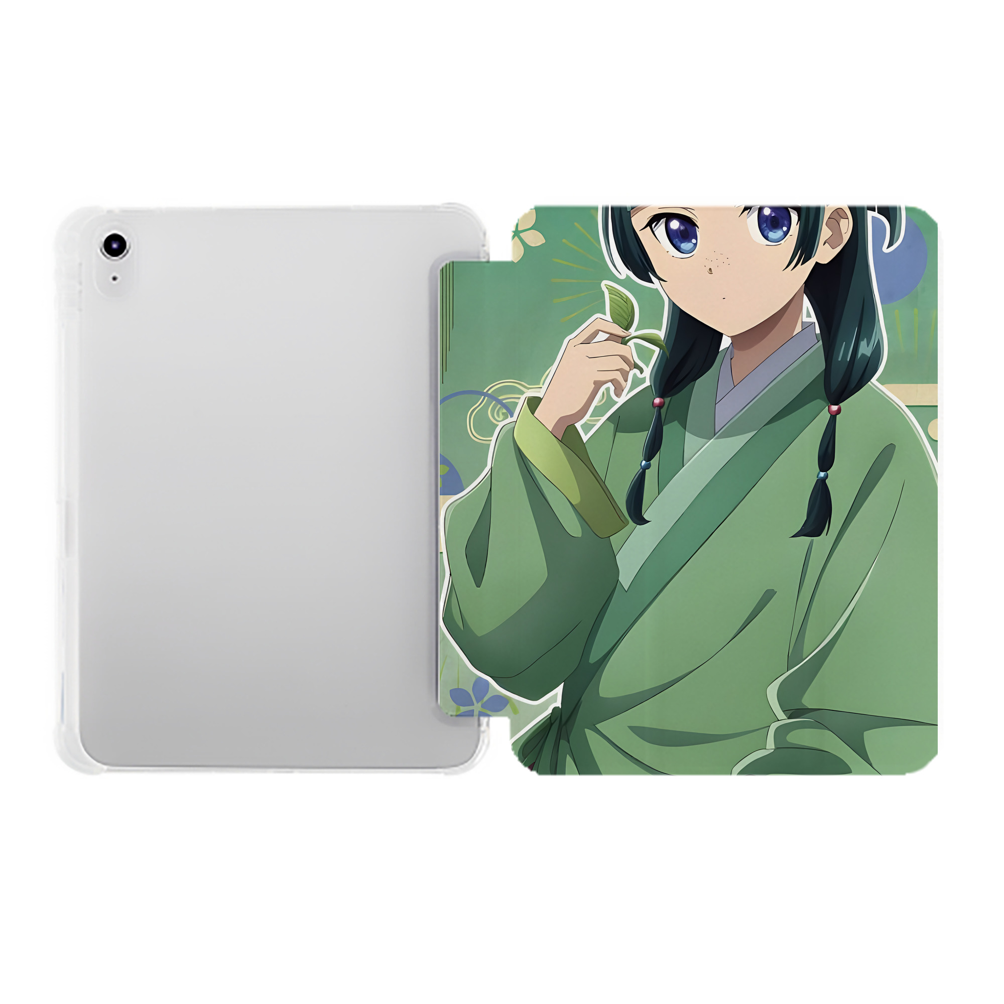 （画像用） 薬屋のひとりごと The Apothecary Diaries IPad ケース ペン収納付き 三つ折りスタンド PUレザー×シリコン 対応機種9.5/10.5/10.9インチ